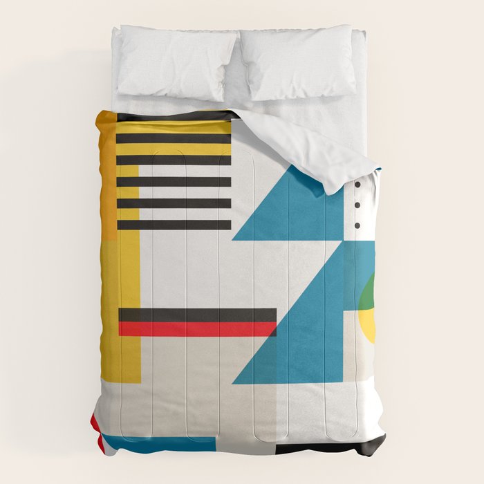 Cityscape in Geometric Shapes Comforter Gallery Image 1