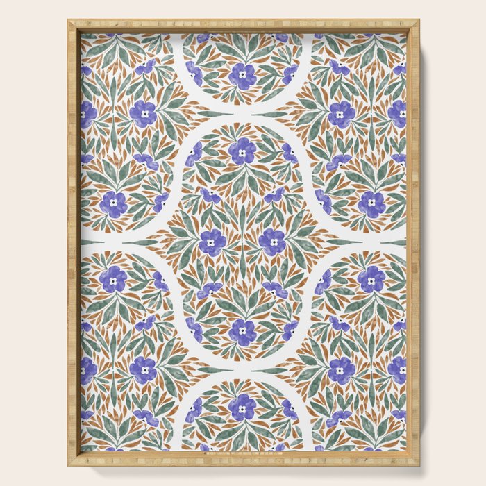 Elegant Flora Artistry Serving Tray Gallery Image 1
