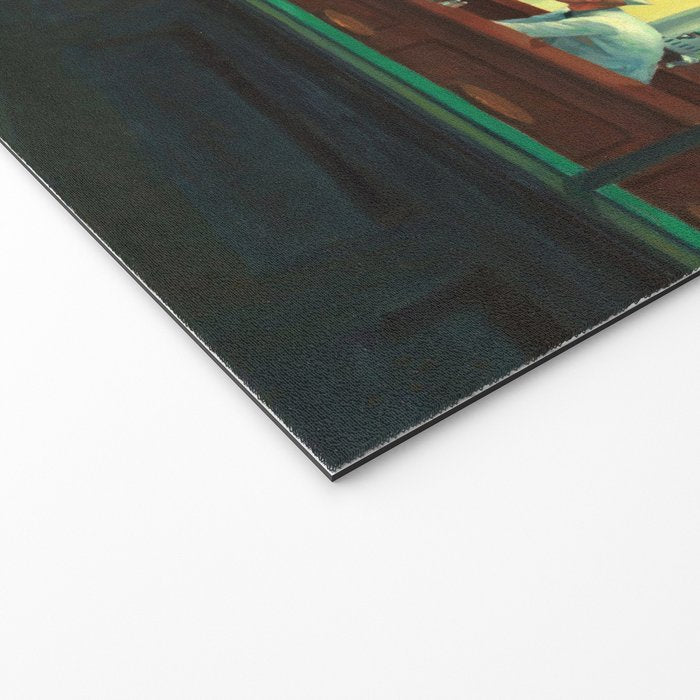 NIGHTHAWKS downtown diner late at night iconic cityscape oil on canvas painting by Edward Hopper Welcome Mat Gallery Image 2