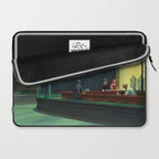 NIGHTHAWKS downtown diner late at night iconic cityscape oil on canvas painting by Edward Hopper Laptop Sleeve Gallery Image 2