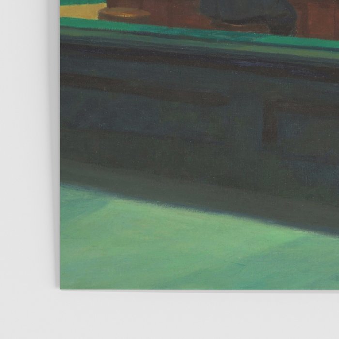 NIGHTHAWKS downtown diner late at night iconic cityscape oil on canvas painting by Edward Hopper Poster Gallery Image 3