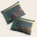 NIGHTHAWKS downtown diner late at night iconic cityscape oil on canvas painting by Edward Hopper Pillow Sham Gallery Image 3