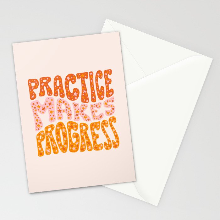 Practice Makes Progress Stationery Card Gallery Image 2