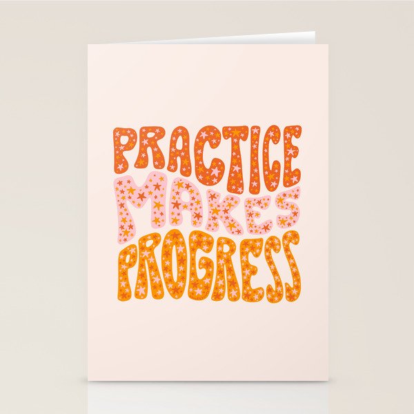 Practice Makes Progress Stationery Card Gallery Image 1