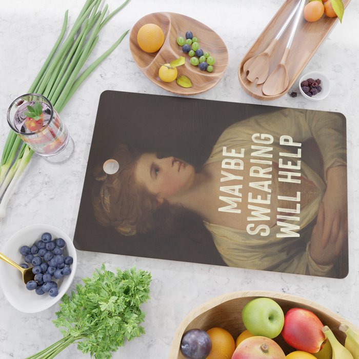 Maybe Swearing Will Help Cutting Board Gallery Image 2