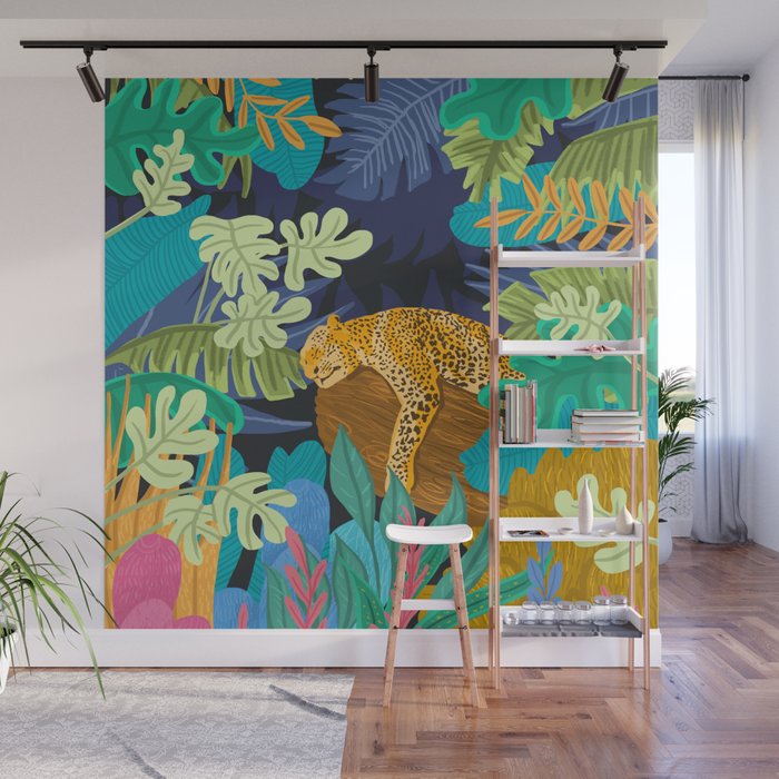 Sleeping Panther Wall Mural Gallery Image 1