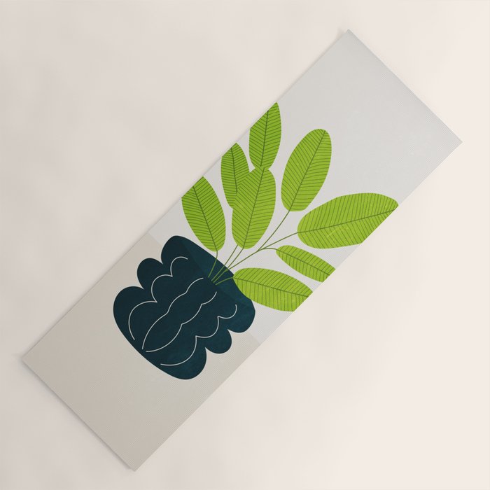 Black Pearl Vase & Spring Bud Leaves: Vases & Stuff 02 Yoga Mat Gallery Image 1