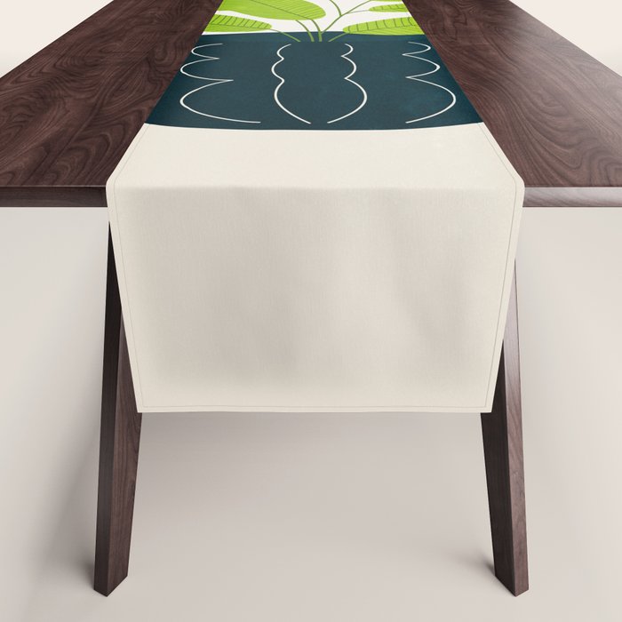 Black Pearl Vase & Spring Bud Leaves: Vases & Stuff 02 Table Runner Gallery Image 1