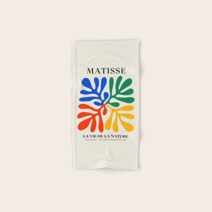 Nature Leaf Cutouts II: Day Edition | Mid-Century Henri Matisse Series Bath Towel Gallery Image 1