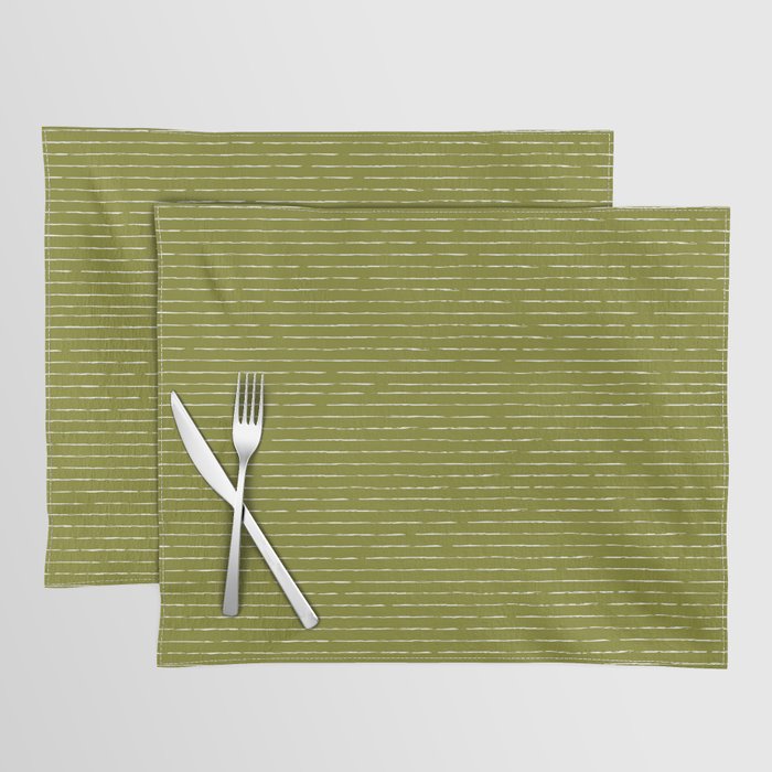Lines II (Matcha Green) Placemat Gallery Image 1