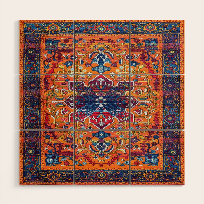 Saffron Elegance: Timeless Berber Atlas Moroccan Aesthetics Wood Wall Art Gallery Image 1