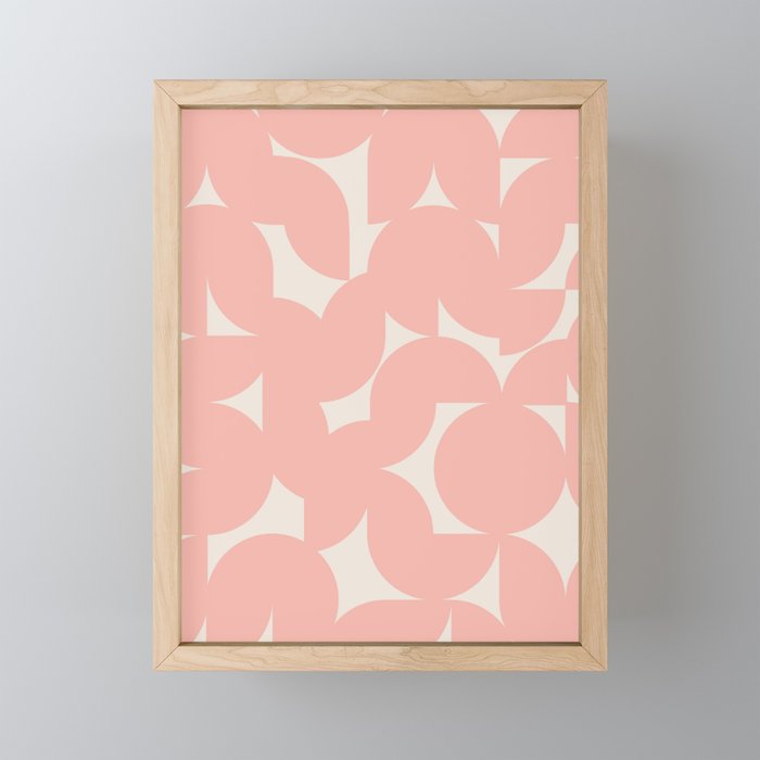 Contemporary Geometric Shapes - Soft Pink Mini Art Print Gallery Image 1