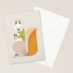 Whimsical Red Squirrel Stationery Card Gallery Image 2