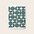Mid Century Modern Geometric 04 Dark Green Bath Mat Gallery Image 1