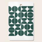 Mid Century Modern Geometric 04 Dark Green Cutting Board Gallery Image 1
