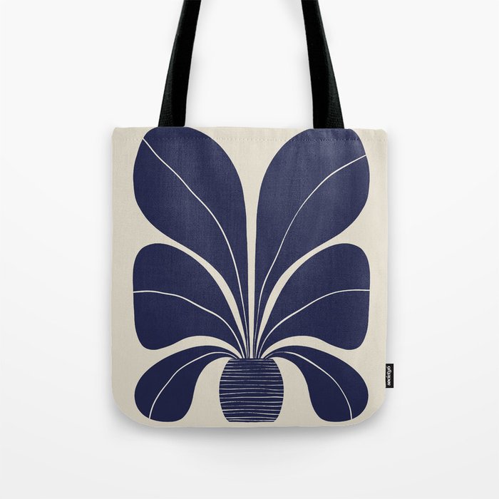 Blue Plant in a Pot #1 Tote Bag Gallery Image 1