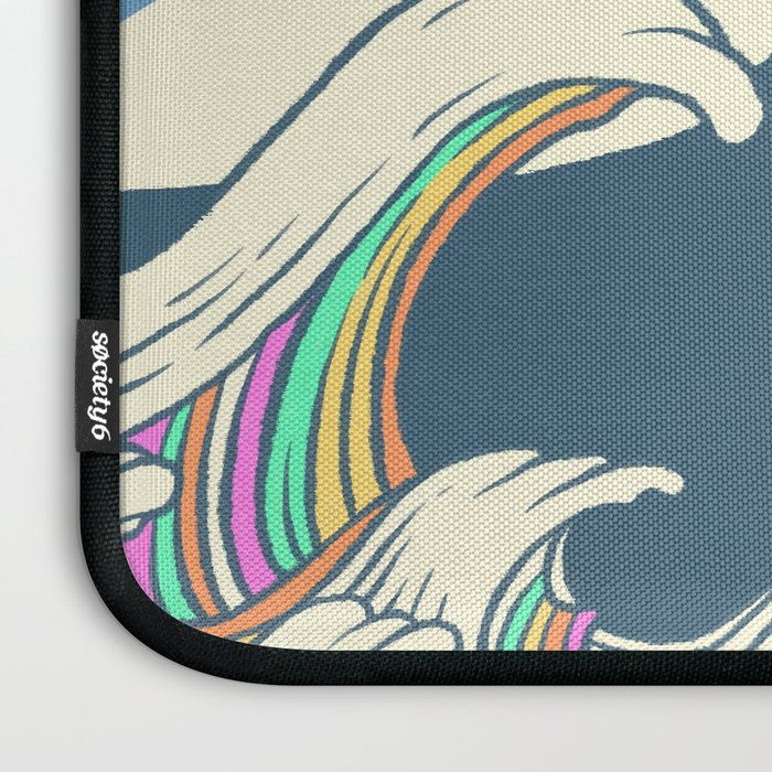 Meowtain cat 5 rainbow wave catzilla  Laptop Sleeve Gallery Image 3