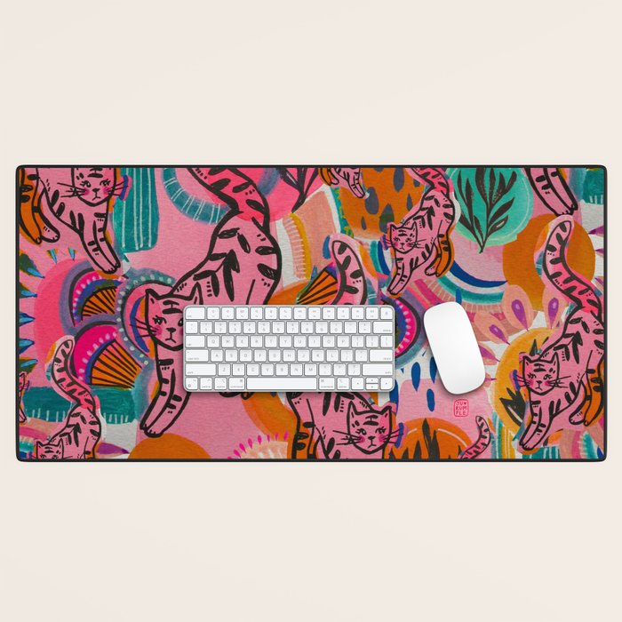 Love cats in the wild Desk Mat Gallery Image 1