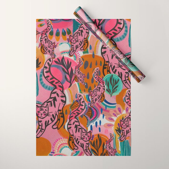 Love cats in the wild Wrapping Paper Gallery Image 1