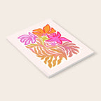 Painterly Nouveau bloom - imperfect bold textured floral art Notebook Gallery Image 2