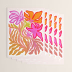 Painterly Nouveau bloom - imperfect bold textured floral art Wrapping Paper Gallery Image 3