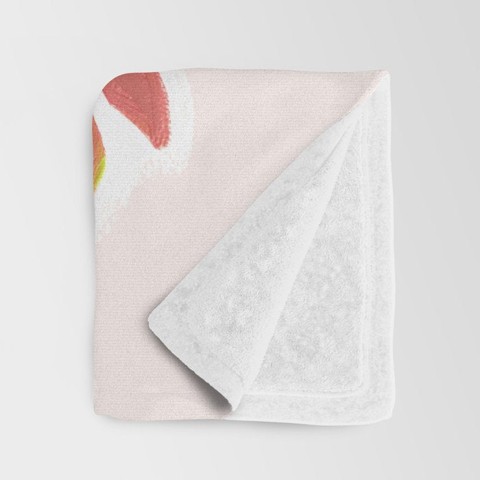 Painterly Nouveau bloom - imperfect bold textured floral art Throw Blanket Gallery Image 3