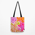 Painterly Nouveau bloom - imperfect bold textured floral art Tote Bag Gallery Image 2
