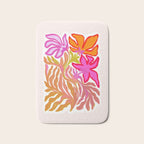 Painterly Nouveau bloom - imperfect bold textured floral art Bath Mat Gallery Image 1