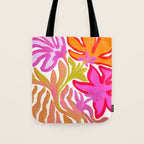 Painterly Nouveau bloom - imperfect bold textured floral art Tote Bag Gallery Image 1