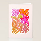 Painterly Nouveau bloom - imperfect bold textured floral art Stationery Card Gallery Image 2