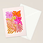 Painterly Nouveau bloom - imperfect bold textured floral art Stationery Card Gallery Image 2