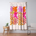 Painterly Nouveau bloom - imperfect bold textured floral art Window Curtain Gallery Image 5
