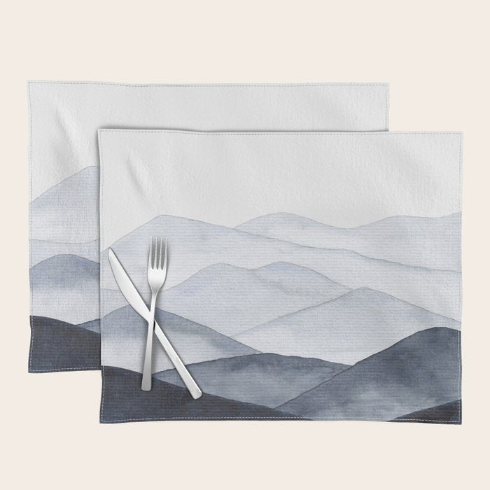 Watercolor Mountains Placemat Gallery Image 1