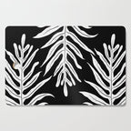 Modern Tropical Lau'ae -Monarch Fern Pattern on Black Cutting Board Gallery Image 1