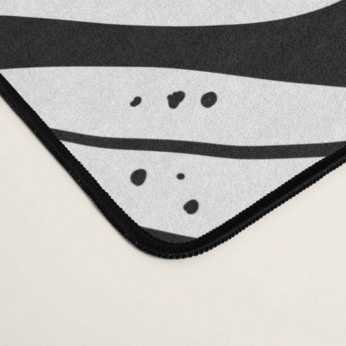Modern Tropical Lau'ae -Monarch Fern Pattern on Black Desk Mat Gallery Image 4