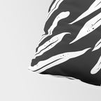 Modern Tropical Lau'ae -Monarch Fern Pattern on Black Pillow Sham Gallery Image 4