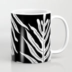 Modern Tropical Lau'ae -Monarch Fern Pattern on Black Coffee Mug Gallery Image 1