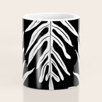 Modern Tropical Lau'ae -Monarch Fern Pattern on Black Coffee Mug Gallery Image 4