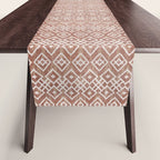 Terracotta boho geo mud cloth  Table Runner Gallery Image 1