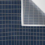 Navy Blue Grid  Wall Tapestry Gallery Image 3