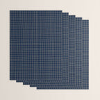 Navy Blue Grid  Wrapping Paper Gallery Image 3