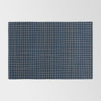 Navy Blue Grid  Rug Gallery Image 2