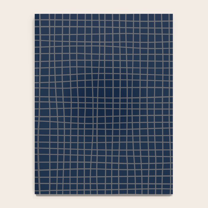 Navy Blue Grid  Notebook Gallery Image 4