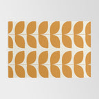 Danish Pattern Orange Mid Century Modern Rug Gallery Image 2