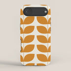 Danish Pattern Orange Mid Century Modern iPhone Case Gallery Image 2