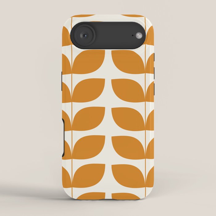 Danish Pattern Orange Mid Century Modern iPhone Case Gallery Image 2