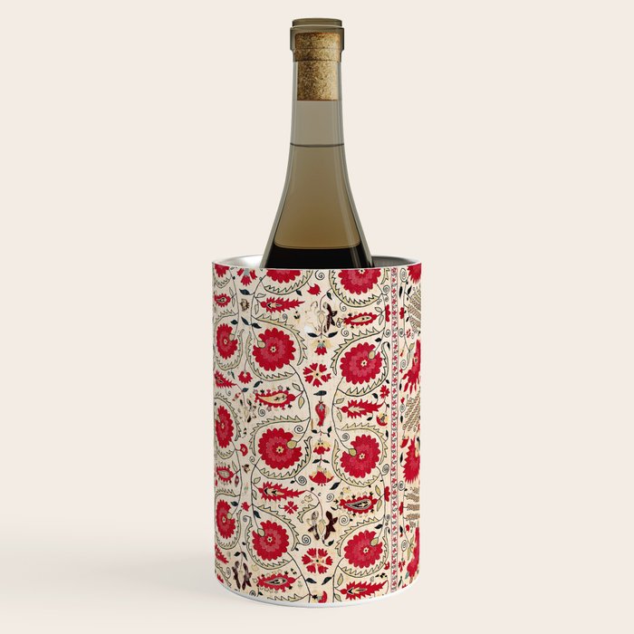 Ura Tube Bokhara Uzbekistan Suzani Embroidery Print Wine Chiller Gallery Image 3