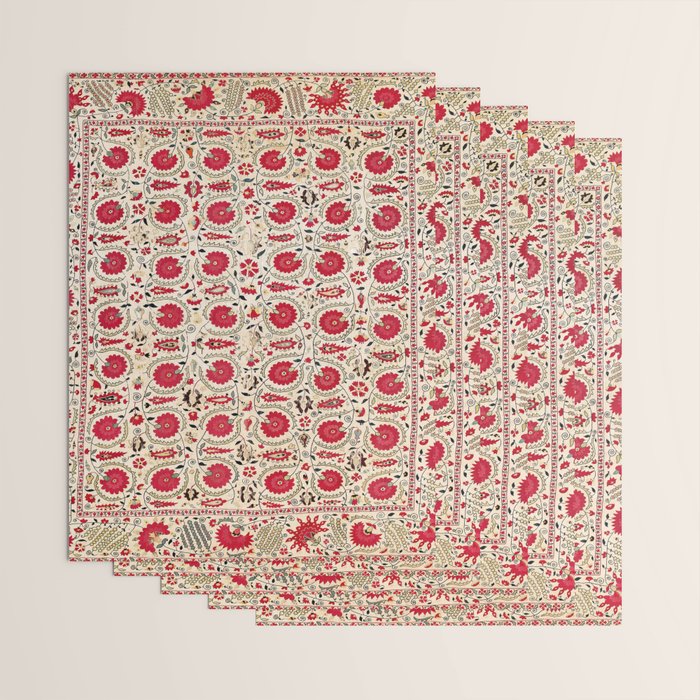 Ura Tube Bokhara Uzbekistan Suzani Embroidery Print Wrapping Paper Gallery Image 3