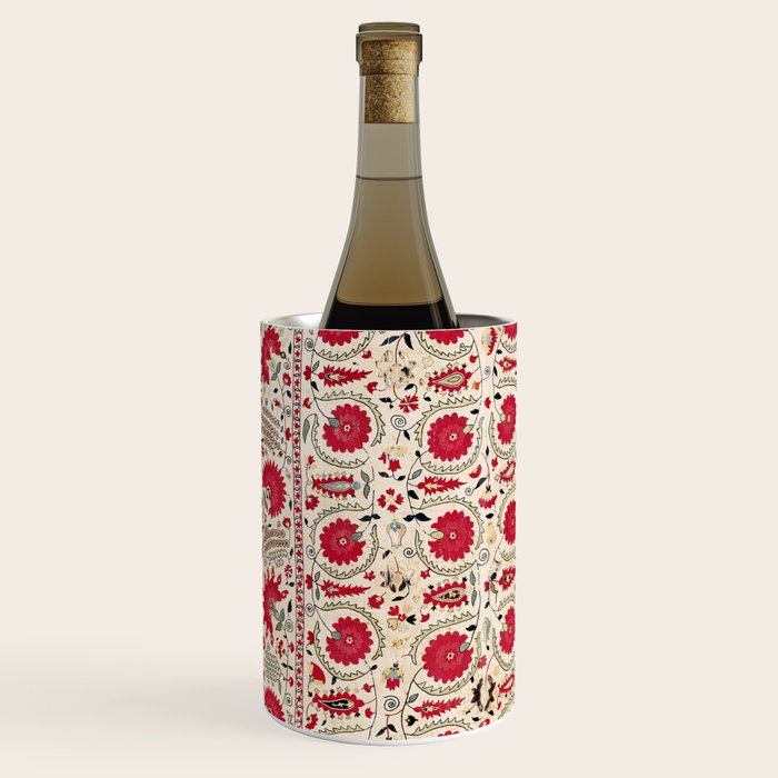 Ura Tube Bokhara Uzbekistan Suzani Embroidery Print Wine Chiller Gallery Image 2