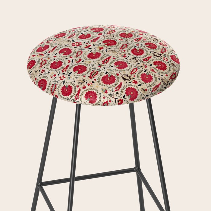 Ura Tube Bokhara Uzbekistan Suzani Embroidery Print Stool Gallery Image 2